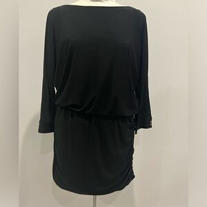 WHBM jersey knit dress with adjustable ruching on skirt. EUC